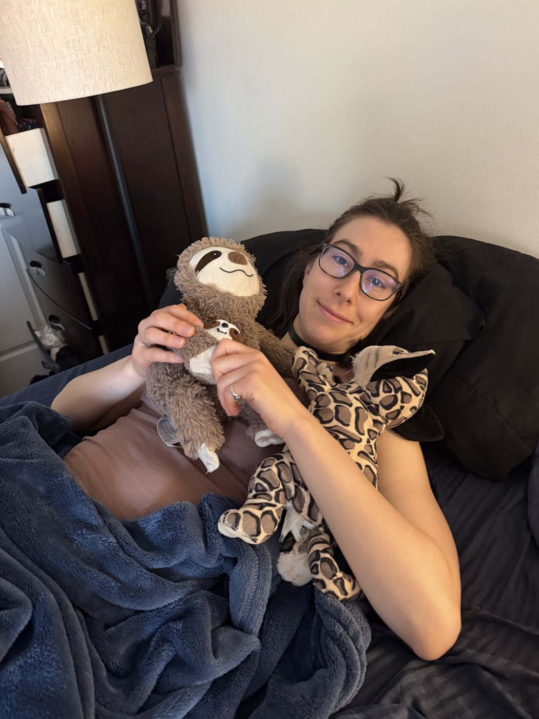 Becca with Slothie